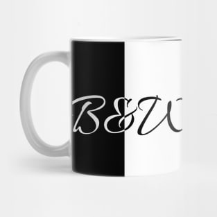 Minimalistic black and white B&W Mug